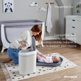 Shnuggle Eco-touch Nappy Bin | Odour-locking & Eco-friendly