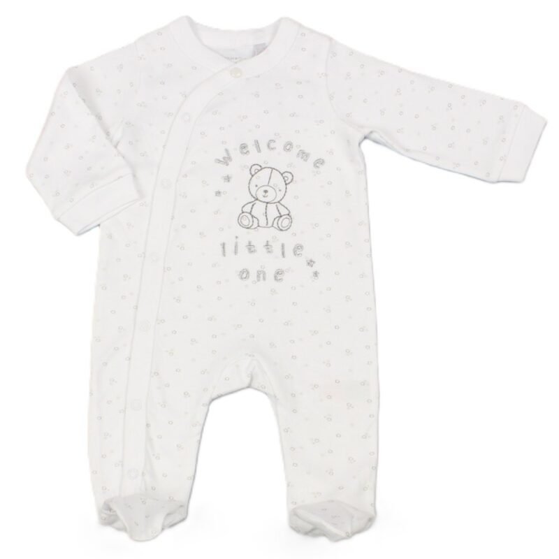 Baby " Welcome Little One" Cotton Sleepsuit