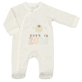 Baby " Born In 2026" Cotton Sleepsuit