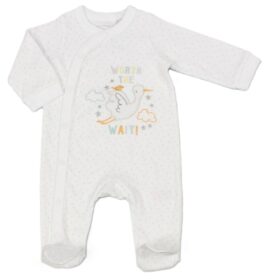 Baby “worth The Wait” Cotton Sleepsuit