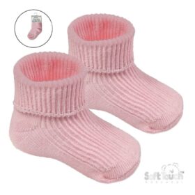 2 Pack Pink Turnover Socks (0-3m)