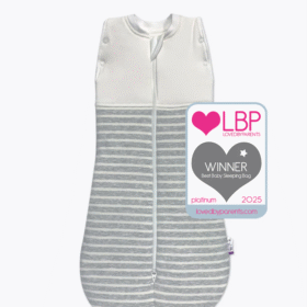 Sweet Dreamers Sleep Swaddle Bag Grey Stripe- 0-3m