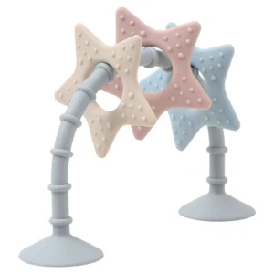 Stick 'n' Play Sensory Star Toy And Teether | For Baths, Highchairs And More