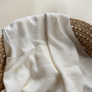 Greenlane Baby Bamboo Cotton Cellular Blanket – 90x75cm