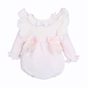Baby Girl Pink Waffle Big Frilly Collar Dress (copy)