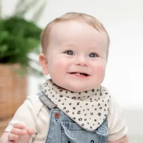 Cheeky Chompers Neckerbib Dribble Bib Set – Leopard & Rainbow