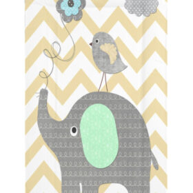 Mollydoo Changing Mat- Elephant chevron