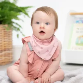 Cheeky Chompers Neckerbib Dribble Bib Set – Leopard & Rainbow