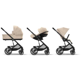 Cybex Balios S Lux Travel System One-Box Bundle With Cloud G I-Size R129 Car Seat Almond Beige