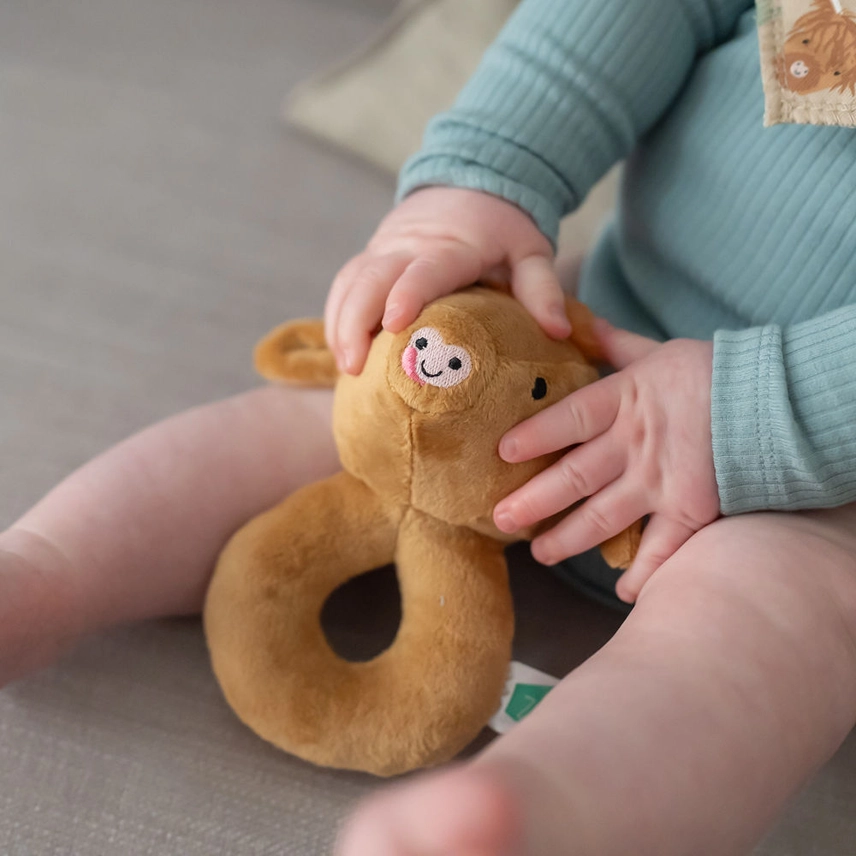 Highland Cow Plush Baby Rattle Highland Cow Plush Baby Rattle