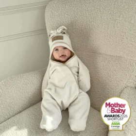 Star Fleece Baby Wrap Blanket- 0-6m – Beige