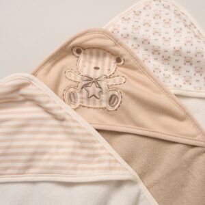 Baby Bear 6 Piece Hooded Towels & Washcloths Bath Time Set