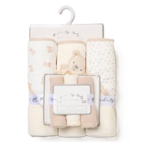 Baby Bear 6 Piece Hooded Towels & Washcloths Bath Time Set