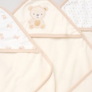 Baby Bear 6 Piece Hooded Towels & Washcloths Bath Time Set