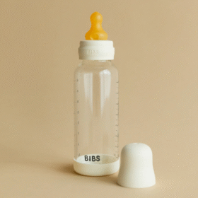 Bibs Slow Flow Baby Glass Bottle 120ml Latex – Blush