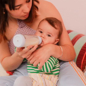 Bibs Slow Flow Baby Glass Bottle 120ml Latex – Blush