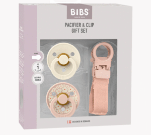 Bibs Colour Dummy & Loop Clip Gift Set - Blush