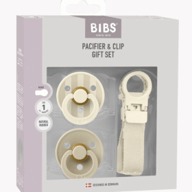 Bibs Colour Dummy & Loop Clip Gift Set - Ivory