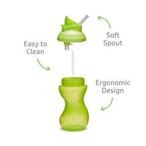 Munchkin Mighty Grip Straw Cup Green 10oz