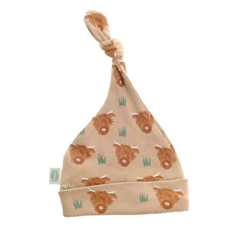 Highland Cow Print Cotton Hat