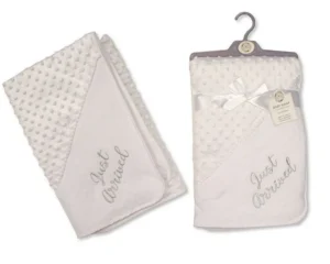 Baby Velour Bubble Wrap With Satin Trim - Welcome To The World (Copy)