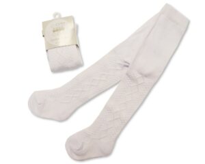 Baby Cotton Tights - White