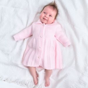 Rocking Horse Knitted Onesie- Pink