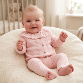Baby Girls Knitted 2 Piece Outfit