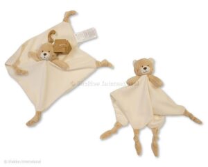 Baby Bear Comforter With Knots And Rattle