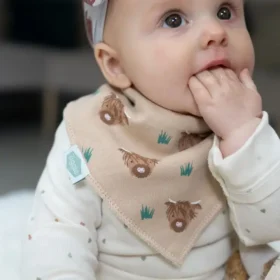 Highland Cow Print Dribble Bib