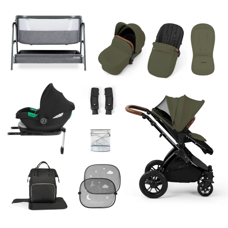 Stomp Luxe All In One I-Size Travel System With Isofix (Cirrus) And Bubba And Me Crib- Woodland