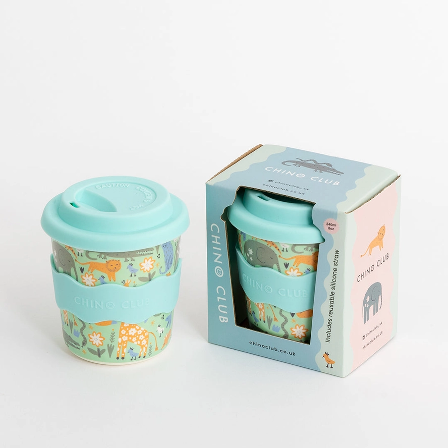 Wild Animal Chino Cup 8oz (Straw Included) Wild Animal Chino Cup 8oz (Straw Included)