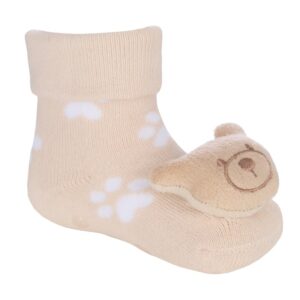 Teddy Socks With Rattle (0-12 Months)