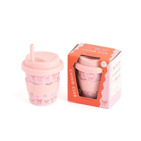 Bows Babychino Cup 4oz (Straws Sold Separately) Bows Babychino Cup 4oz (Straws Sold Separately)