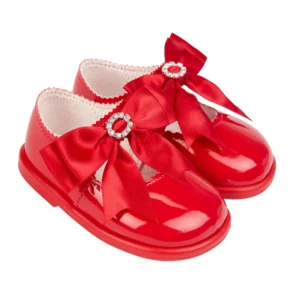 Baypods Hard Soled Shoes With Large Satin Bow- Pink (Copy)