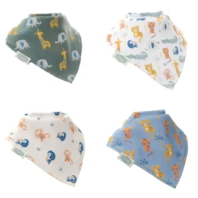 Savanna Animals Dribble Bib Set