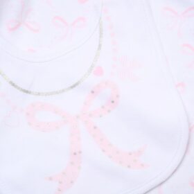 Baby Girls Ribbon 6 Piece Mesh Bag Gift Set