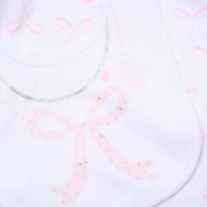 Baby Girls Ribbon 6 Piece Mesh Bag Gift Set