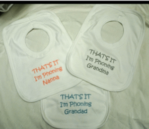 'im Phoning Grandma' Bib- Pink