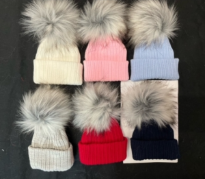 Newborn White Pom Pom Hat