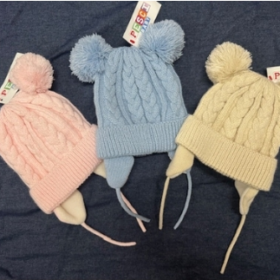 Pink Chunky Fleece Lined Hat