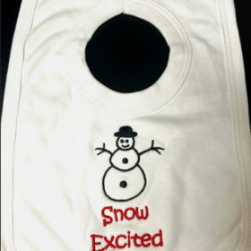 Christmas 'snow Excited' Bib