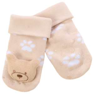 Teddy Socks With Rattle (0-12 Months)