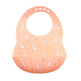 Catch It Silicone Bib Bunnies Pink