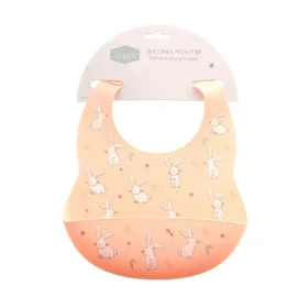 Catch It Silicone Bib Bunnies Pink