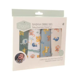 Savanna Animals Dribble Bib Set
