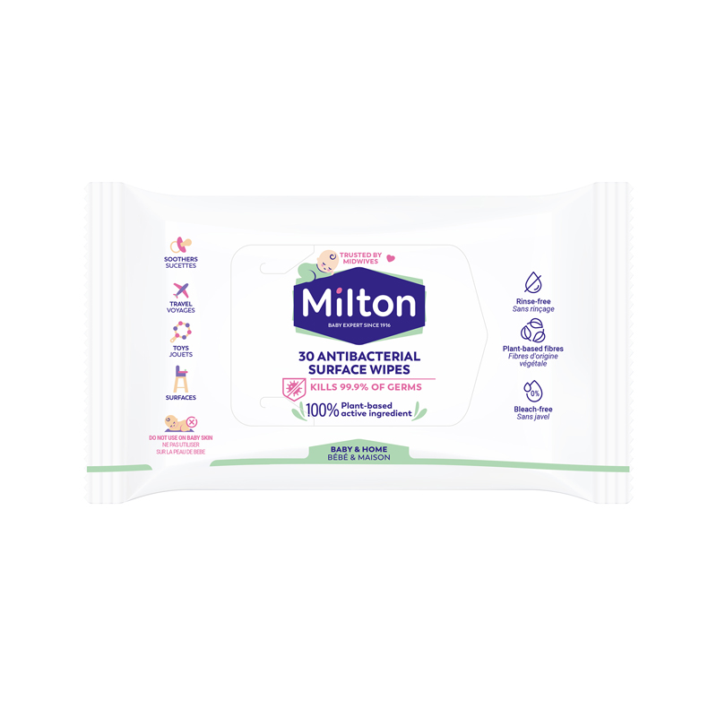 Milton Antibacterial Surface Wipes 30pk Milton Antibacterial Surface Wipes 30pk