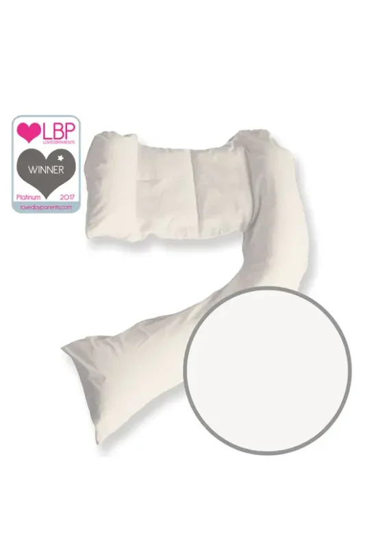 Dreamgenii White Cotton Pregnancy Pillow