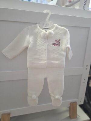 Piglet Pom Suit- White