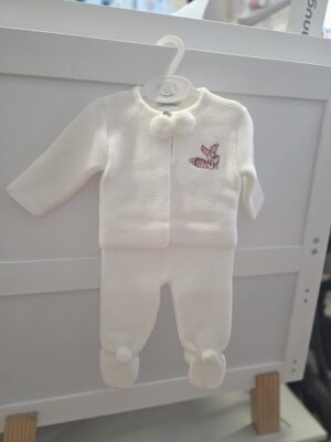 Piglet Pom Suit- White
